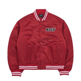 아크메드라비 ADLV LOGO PATCH VARSITY JACKET WINE - 바시티자켓