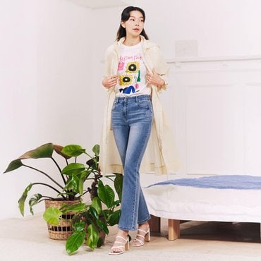 SI 캣 브러쉬 부츠컷 데님 팬츠 (SSKPPKD22360) (SSKPP22360)