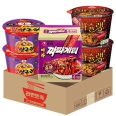 농심 마라 짜파게티 4개입 + 마라샹구리 2개 + 마슐랭 마라탕면 2개