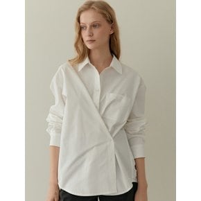 TWO WAY OVERLAP SHIRT WHITE