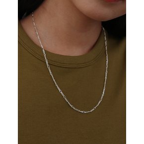 silver figaro chain necklace