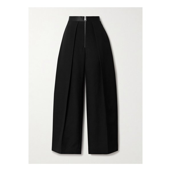 케이트 마린 플리츠 새틴 트림 크레이프 스트레이트 팬츠 1647597340050390