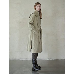 PANEL SINGLE TRENCH COAT_OLIVE