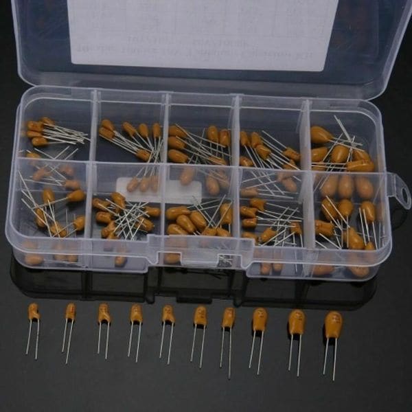 Set Di Condensatori Al Tantalio - 100 Pezzi 16V 1UF - 100UF - Kit Assortito Per Appassionati Di Elettronica - Foto 11