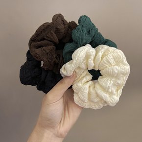 퍼프 스크런치 곱창 머리끈 헤어 고무줄 헤어끈 도트 곱창머리끈 소프트 밴드 핀 헤어밴드
