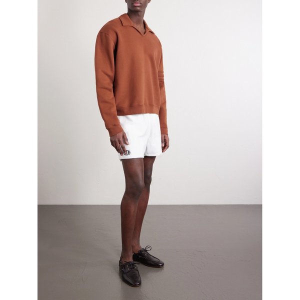 보디 로고 자수 코튼 트윌 필드 스트레이트 레그 쇼츠 46376663162957817