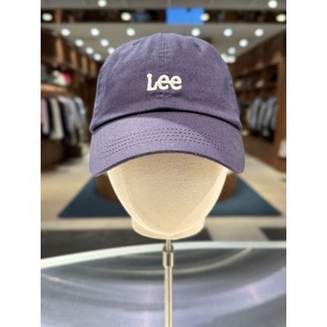 LEE 스몰 트위치로고 코튼 커브 볼캡 네이비 LE2501CA01NA
