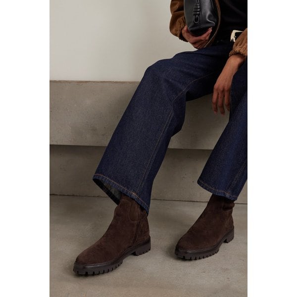 로플러 랜달 대니 스트레치 스웨이드 앵클 부츠 다크 브라운 46376663163039305