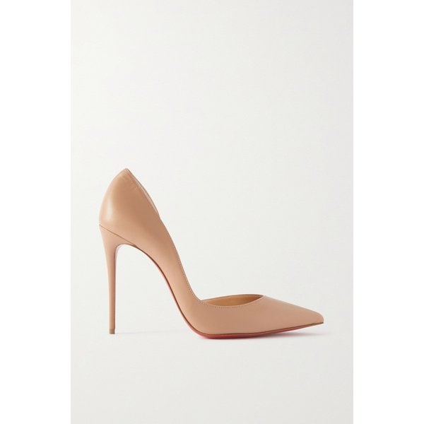 이리자 가죽 펌프스 100mm 베이지 16494023981063052