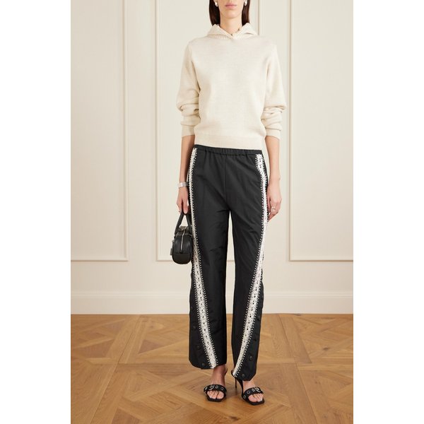 알베르타 진주 장식 크로셰 트림 트랙 팬츠 46376663162969459