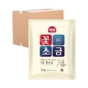 사조해표 꽃소금 3kg 5입 (박스)