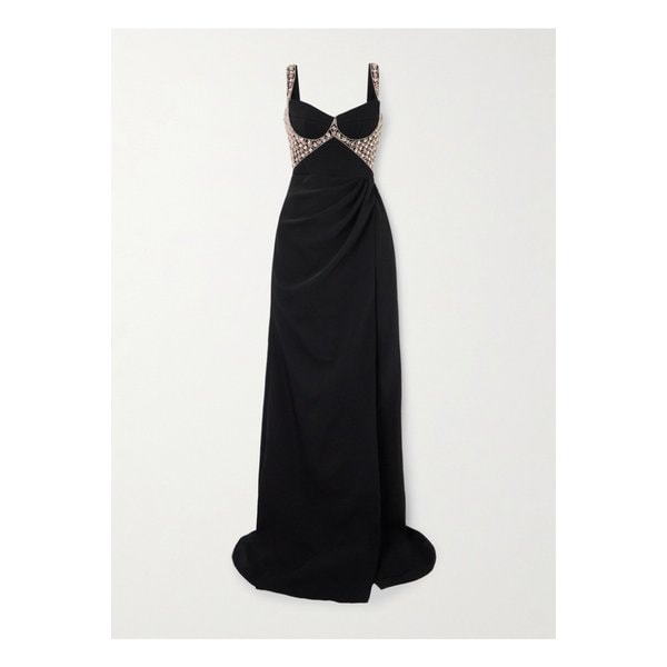 사비나빌렌코 랩 이펙트 크리스털 장식 캐디 가운 블랙 1647597340328203