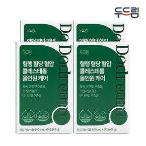 혈행 혈당 혈압 콜레스테롤 올인원케어 60정 X 4박스 (4개월분)