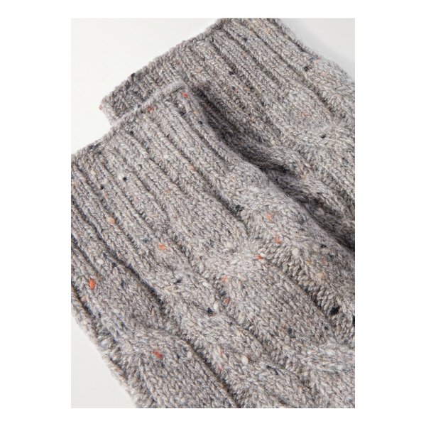 존스톤스 오브 엘긴 케이블 니트 도니골 캐시미어 혼방 양말 46376663162948198