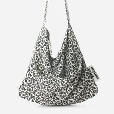 Rabbit eco bag_black flower