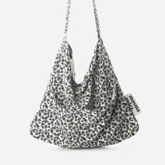 Rabbit eco bag_black flower