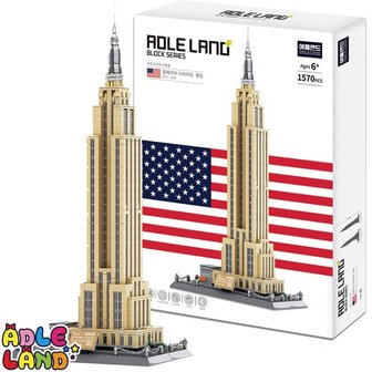 애들랜드 미국 엠파이어 스테이트 빌딩 1570 PCS 레고 호환 블럭 블록_P357782801