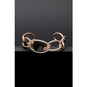 Onyx Honey Bangle - Rosegold