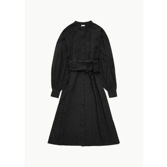 샵아모멘토 씨올 24SS STAND COLLAR DRESS IN FADED BLACK