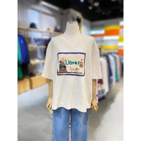 자수패치 도톰 반팔 티셔츠 (BATS06311)
