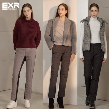  EXR 22FW 스트레치 웜기모 패딩팬츠 3종, 여성