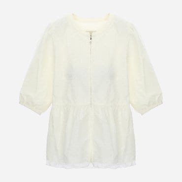 써스데이아일랜드 도트 매쉬 이중 플레어 점퍼 (T254MJP243W)