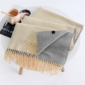사랑해요 C431L012 데일리양면배색목도리 DT 베이지 (S6488814)