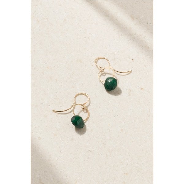 멜리사 조이 매닝 14K 골드 말라카이트 드롭 귀걸이 46376663162930739