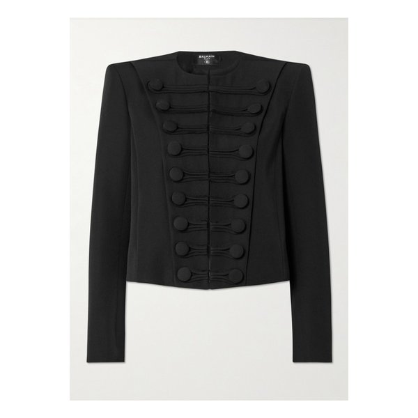 스펜서 버튼 장식 그랑 드 푸드르 울 재킷 블랙 46376663162844104