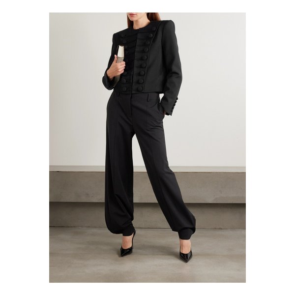 스펜서 버튼 장식 그랑 드 푸드르 울 재킷 블랙 46376663162844104