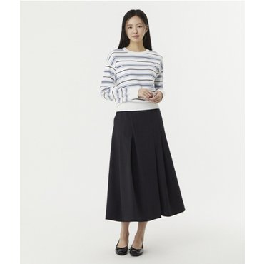 플라스틱아일랜드 언발란스 플레어 스커트 (PR1WS202)