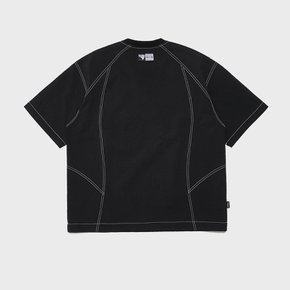 SEERSUCKER T-SHIRTS [BLACK]