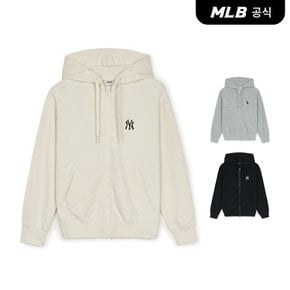 [엠엘비코리아공식] [MLB] 베이직 스몰로고 오버핏 투웨이 후드집업 (3 COLOR)