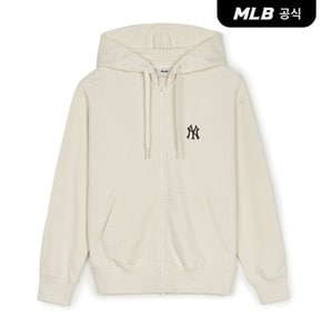 [엠엘비코리아공식] [MLB] 베이직 스몰로고 오버핏 투웨이 후드집업 (3 COLOR)