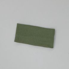 제이큐 무지 남녀공용 골지 반다나 헤어밴드 카키 머리띠 터 헤어액세서리