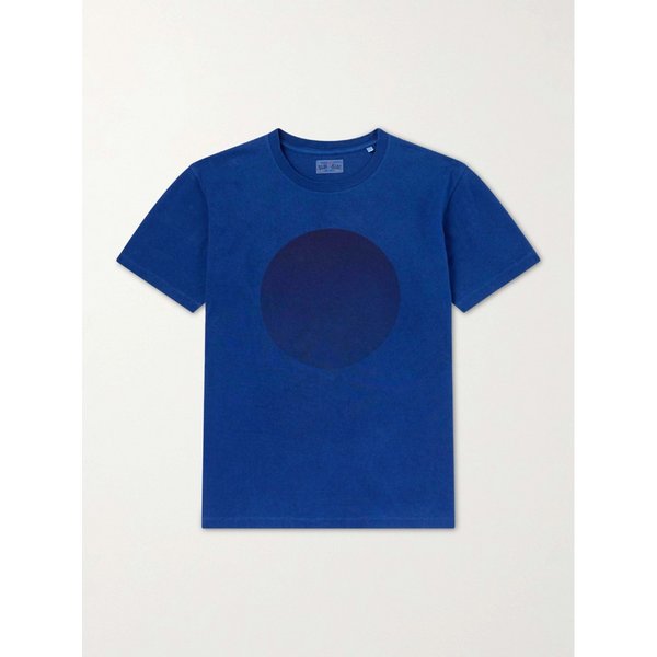 블루블루재팬 프린트 코튼 저지 티셔츠 46376663162963352