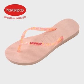 [공식] 하바이아나스 쪼리 슬림 로고 메탈릭 플립플랍 Pink