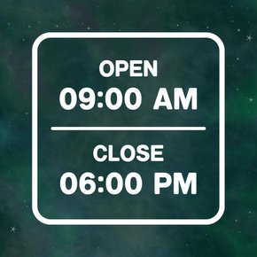 오픈클로즈 영업시간 스티커 LMST-021 라운드 선