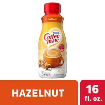  Coffeemate  네슬레  커피  메이트  헤이즐넛  액상  커피  크리머  473ml