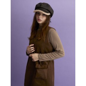 Invisible Pockets Dress with a Mini Bag (CAMEL)