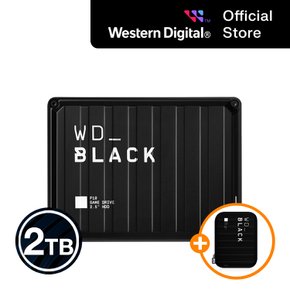 [WD공식스토어/파우치증정/우체국택배] WD_BLACK P10 Gaming Drive 2TB 외장하드