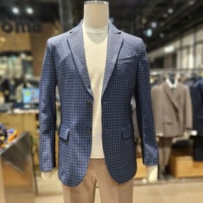 프리미엄 캐주얼 네이비 체크 자켓 ROBMBJ56A