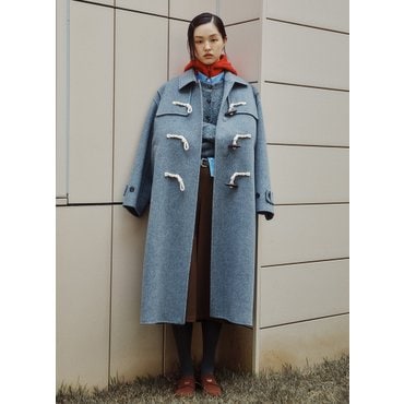 시스티나 울 건플랩 더플 핸드메이드 코트