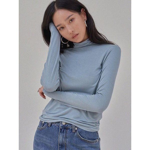 베이직 슬림쉐입 하이넥티