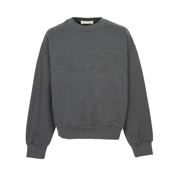 [부산점] 에센셜 남성 기모 맨투맨 192HO256551F CHARCOAL HEATHER