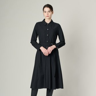 올앤썬드리 [여주점] 올앤선드리 벨티드 칼라 핀턱 플레어 원피스 A4W9O601