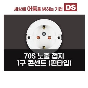 DS이엘시 70S 화이트 노출 1구 핀타입 콘센트/인테리어 소품