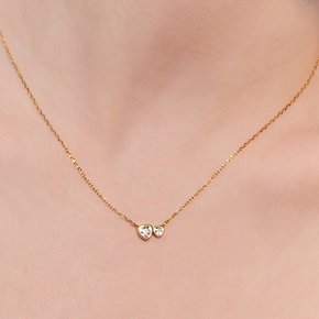 [에스파 카리나, (여자)아이들 슈화, 예린 착용] twin heart necklace