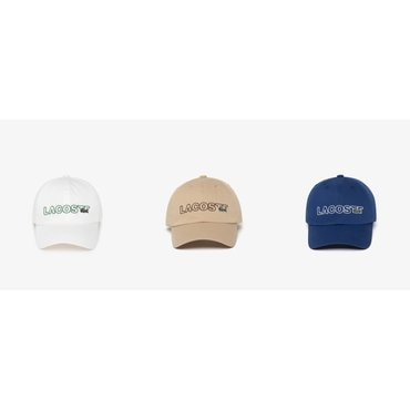 라코스테 (남성) 면 트윌 스티치 그래픽 야구모자 RK211E-55G (3컬러중 택1)