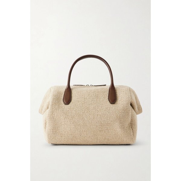 페이 가죽 트리밍 캔버스 토트백 46376663163001956